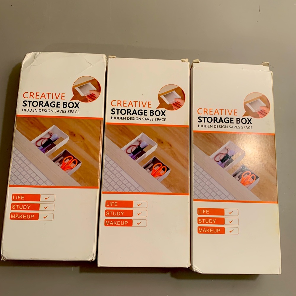 Storage desk organizer box